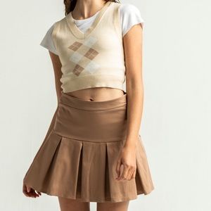 Tillys Khaki mini tennis skirt